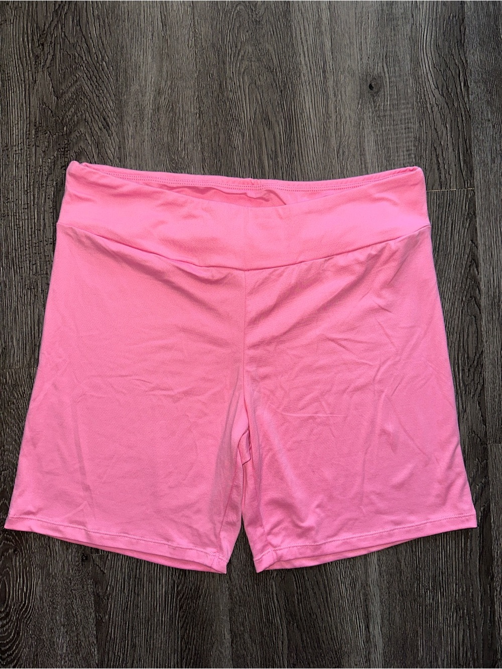 Women's Pink Bike Shorts with Wide Comfort Waistband